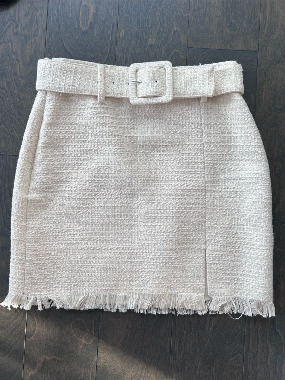 Babaton Tweed Mini Skirt with Belt